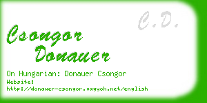 csongor donauer business card